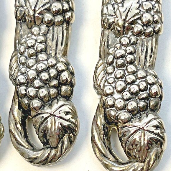 Four Stainless Steel Baby Spoons Grape & Leaf Design - Picture 10 of 12